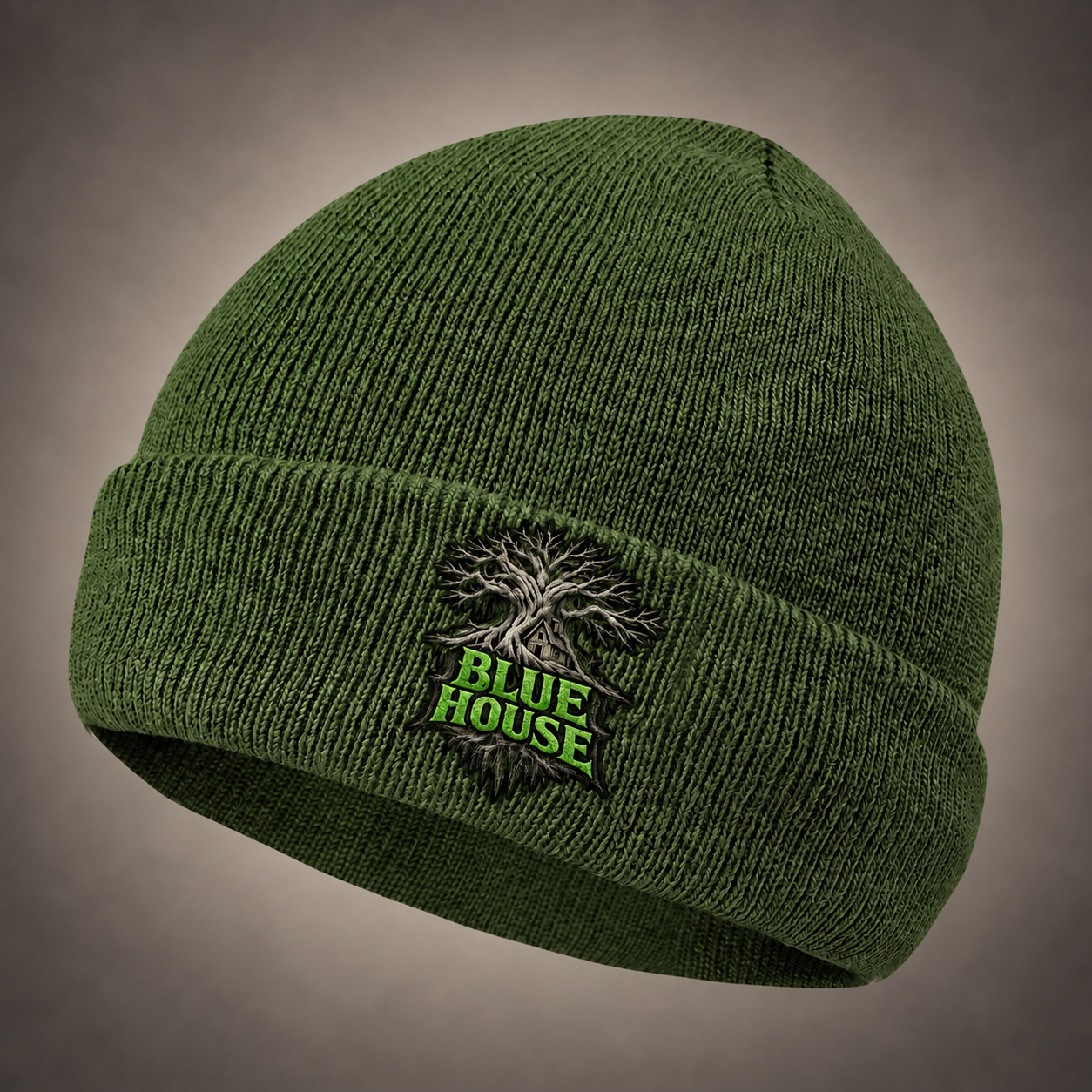 หมวก 02-olive-beanie